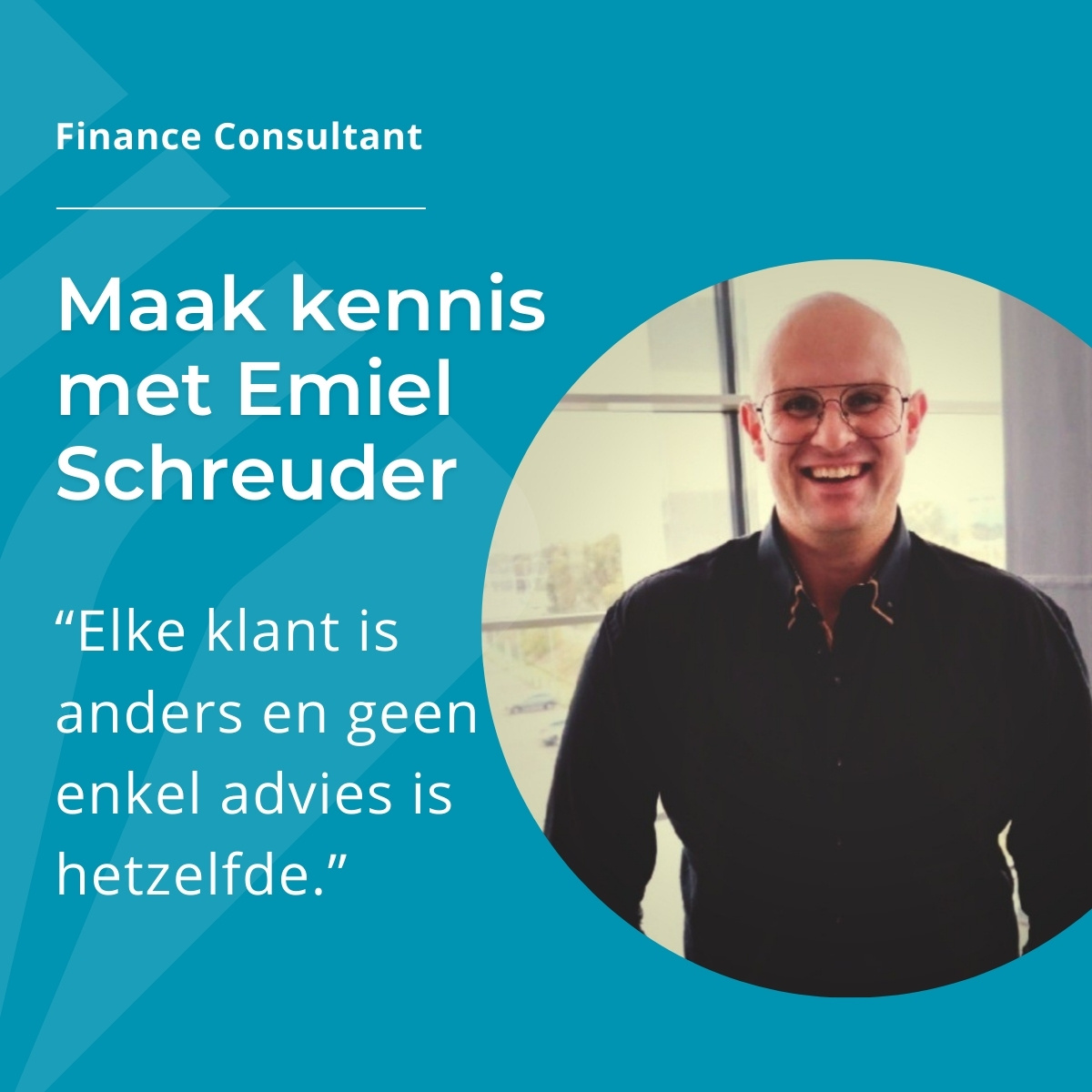 Emiel Schreuder, finance consultant bij Mprise