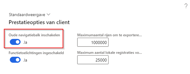 Navigatiebalk instellen in Dynamics 365 2